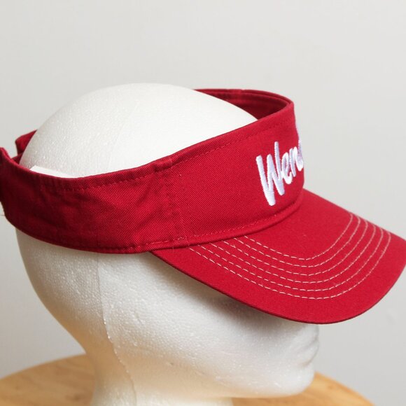 Wendys Employee Visor Mens Red OS - Picture 3 of 7